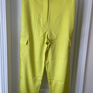 BRAND NEW W TAGS NICOLE MILLER CARGO SILKY PANTS SIZE L
